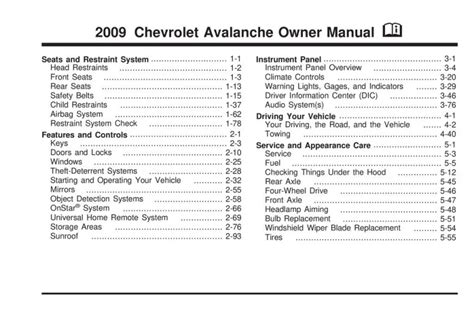 2009 Chevrolet Avalanche Service Repair Manual Software