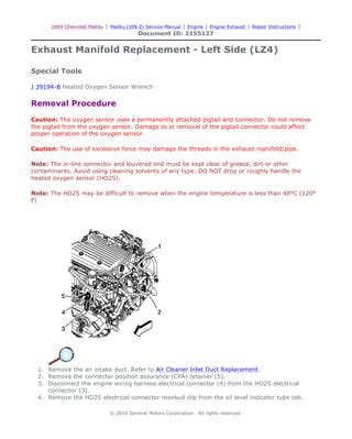 2009 Chevrolet Malibu Service Repair Manual Software