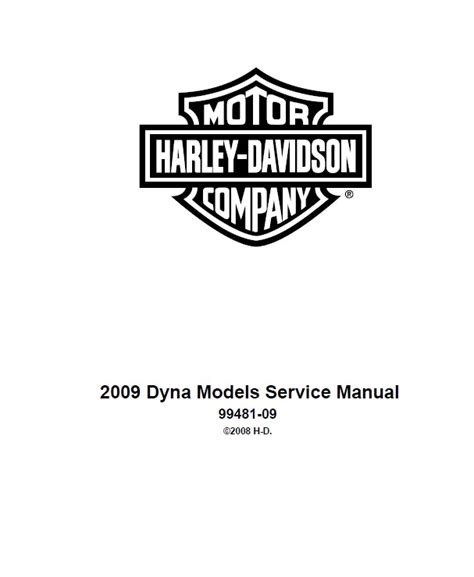 2009 Harley Davidson Dyna Model Service Repair Manual