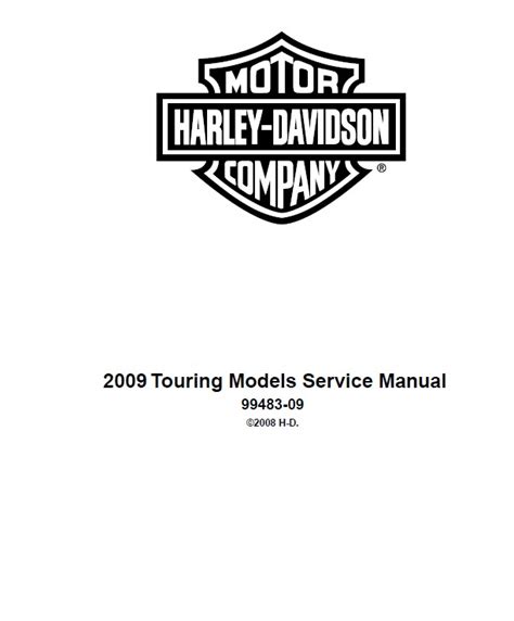 2009 Harley Davidson Touring Models Service Manual