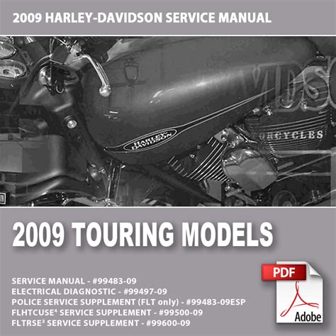 2009 Harley Davidson Touring Models Service Manual 99483 09