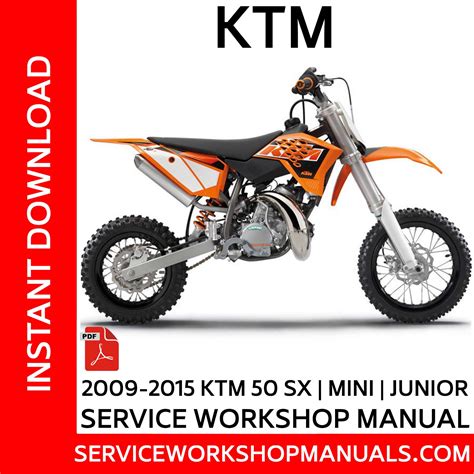 2009 Ktm 50 Sx 50 Sx Junior 50 Sx Mini Workshop Service Repair Manual Download