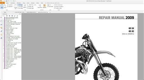 2009 Ktm 65 Sx 65 Xc Workshop Service Repair Manual