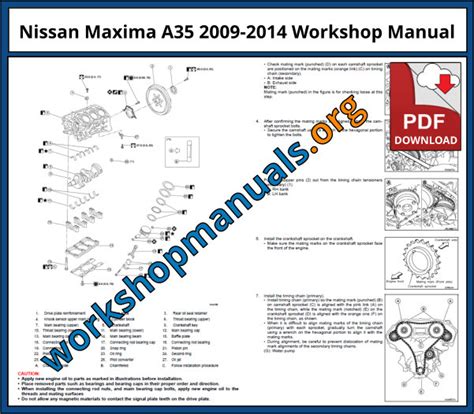 2009 Maxima A35 Service And Repair Manual