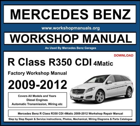 2009 Mercedes Benz R350 Service Repair Manual Software