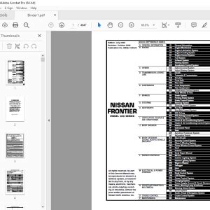 2009 Nissan Frontier D40 Factory Service Manual Download