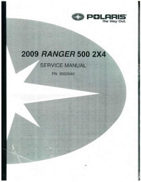 2009 Polaris Ranger 2x4 500 Carb Atv Service Repair Workshop Manual Download