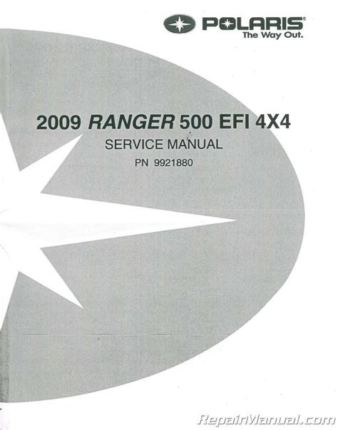 2009 Polaris Ranger 4x4 500 Efi Atv Service Repair Workshop Manual Download