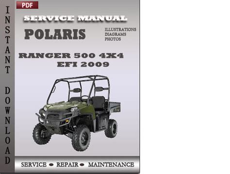 2009 Polaris Ranger 4x4 500 Efi Service Repair Manual Download 09