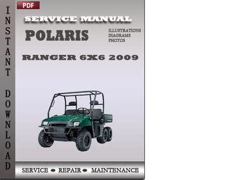 2009 Polaris Ranger 4x4 Crew Ranger 6x6 Service Repair Manual Pdf Preview