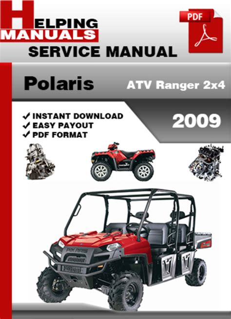 2009 Polaris Ranger 500 2x4 Atv Service Manual