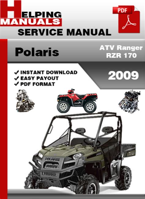 2009 Polaris Ranger Rzr 170 Atv Repair Manual
