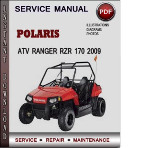 2009 Polaris Ranger Rzr 170 Atv Workshop Service Repair Manual Download