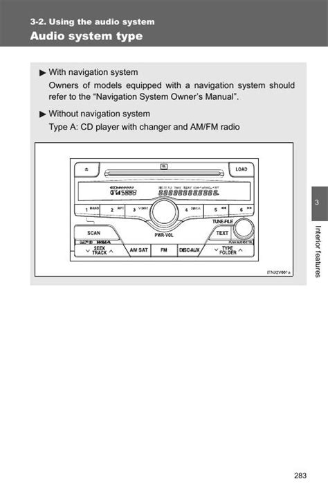 2009 Toyota Venza Using The Audio System Manual and Wiring Diagram