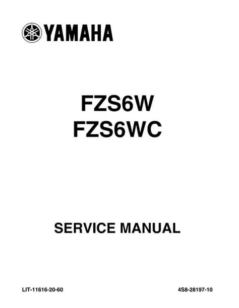 2009 Yamaha Fz6 Motorcycle Service Manual