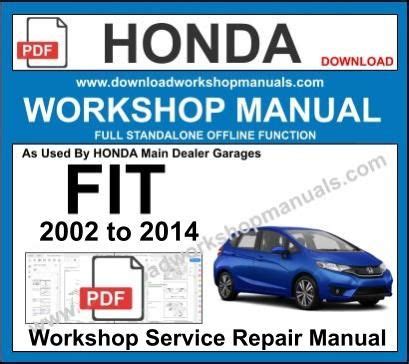 2010 Honda Fit Service Repair Manual Software