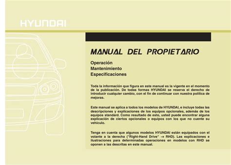 2010 Hyundai I30 Manual Del Propietario Spanish Manual and Wiring Diagram