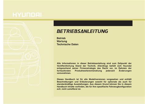 2010 Hyundai Santa FE Betriebsanleitung German Manual and Wiring Diagram