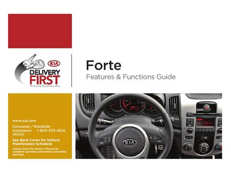2010 Kia Forte Features Function Guide Manual and Wiring Diagram