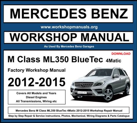 2010 Mercedes Benz M Class Ml350 Bluetec 4matic Owners Manual