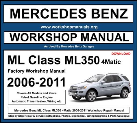 2010 Mercedes Benz Ml350 Service Repair Manual Software