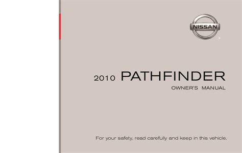 2010 Nissan Pathfinder Owners Manualpdf