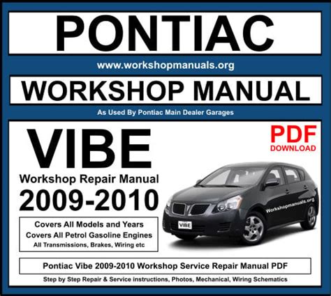 2010 Pontiac Vibe Service Repair Manual Software