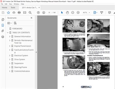 2011 Arctic Cat 700 Diesel Sd Atv Factory Service Repair Workshop Manual Instant Download Years 11