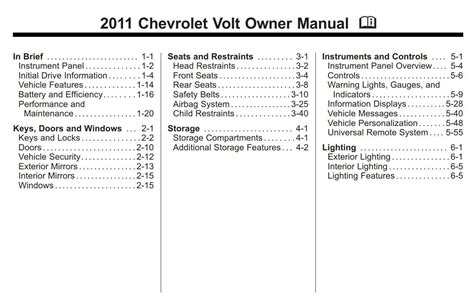 2011 Chevrolet Volt Manual and Wiring Diagram