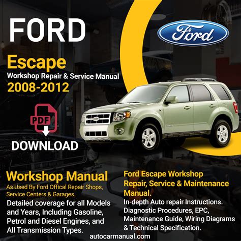 2011 Ford Escape Workshop Repair Service Manual In Pdf