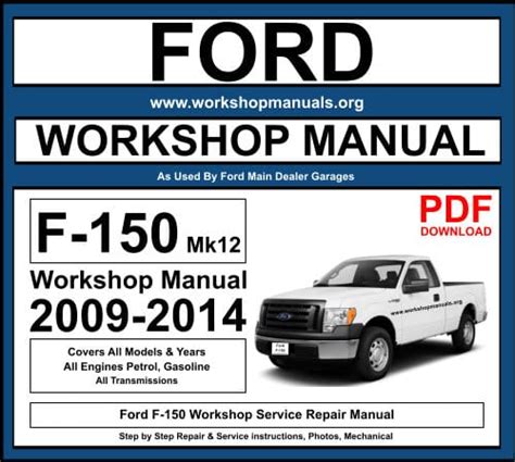 2011 Ford F150 Workshop Repair Service Manual In 6 000 Pages Pdf Best Download