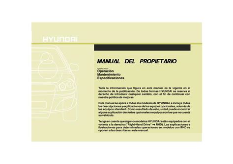 2011 Hyundai Accent Manual Del Propietario Spanish Manual and Wiring Diagram