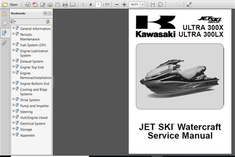 2011 Kawasaki Jt1500 Jet Ski Ultra 300x 300lx Service Repair Workshop Manual Download