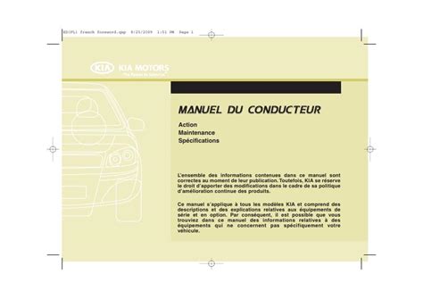 2011 Kia Cee D Manuel DU Proprietaire French Manual and Wiring Diagram