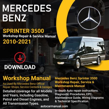 2011 Mercedes Benz Sprinter 3500 Service Repair Manual Software