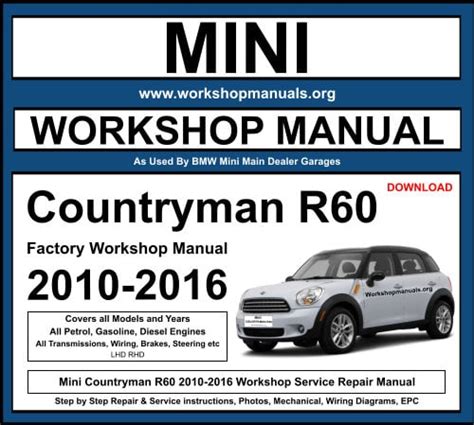 2011 Mini Cooper Countryman Service Repair Manual Software