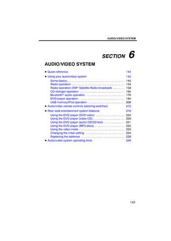 2011 Toyota Highlander 2011 Highlander Audio Video System Manual and Wiring Diagram