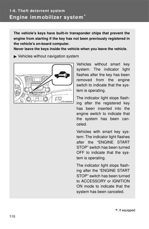 2011 Toyota Highlander Theft Deterrent System Manual and Wiring Diagram