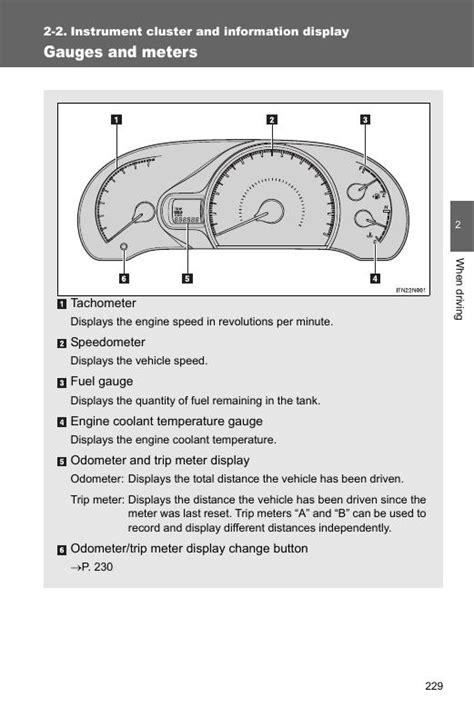 2011 Toyota Sienna Instrument Cluster And Information Display Manual and Wiring Diagram
