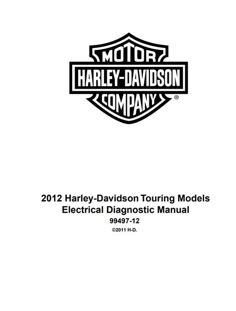 2012 Harley Davidson Touring Models Service Manual