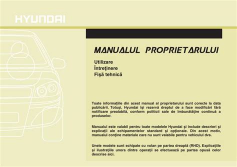 2012 Hyundai I40 Manualul DE Utilizare Romanian Manual and Wiring Diagram