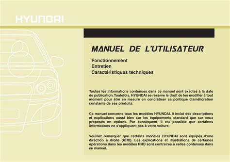 2012 Hyundai Ix35 Manuel DU Proprietaire French Manual and Wiring Diagram