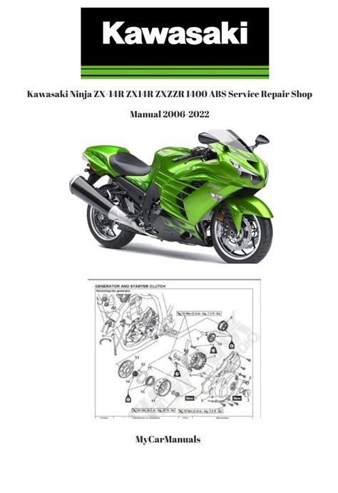 2012 Kawasaki Ninja Zx 14r Zzr1400 Abs Ninja Zx 14r Abs Motorcycle Service Repair Manual