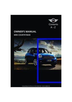 2012 Mini Countryman Owners Manual