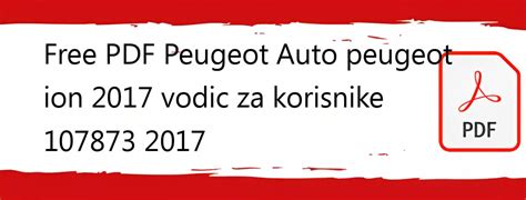 2012 Peugeot 208 Vodic ZA Korisnike Croatian Manual and Wiring Diagram