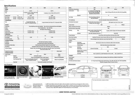 2012 Toyota Camry Specifications Manual and Wiring Diagram