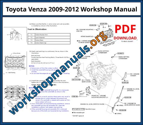 2012 Toyota Venza Service Repair Manual Software