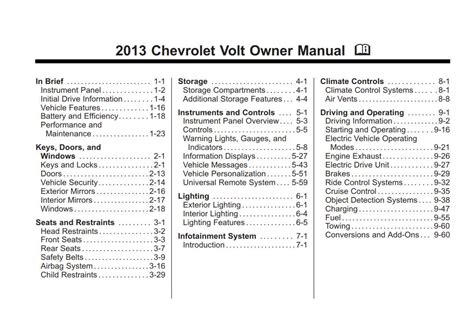 2013 Chevrolet Volt Manual and Wiring Diagram
