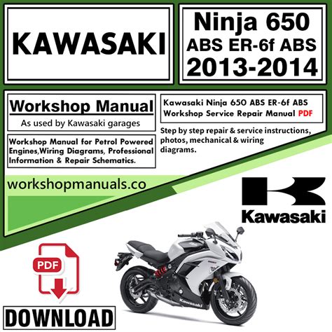 2013 Kawasaki Ninja 650 Er 6f Service Repair Manual