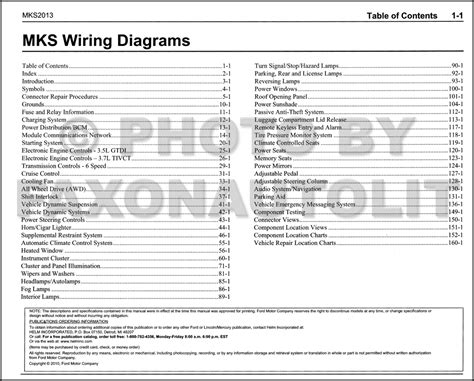 2013 Lincoln Mks Manual and Wiring Diagram